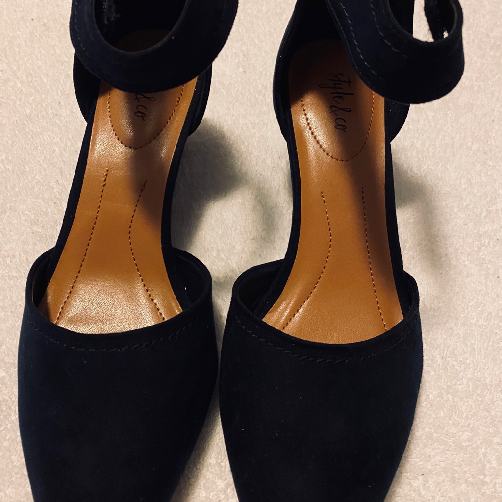 Brand New  Deep Blue Suede Wedges By Style  Co  Box 63